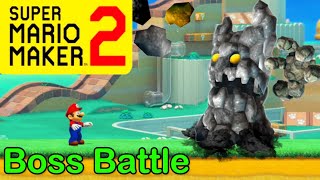 Mario Maker 2- How to make a BOULDERGEIST boss battle(Mario Maker 2 Boss ideas)(Mario Galaxy bosses)