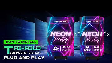 Tri Fold Led Poster Screen Installation and control of the speaker