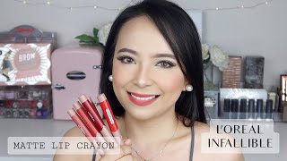 REVIEW ลิปแมทเนื้อน้ำ L'Oreal Rouge Signature เบาปาก ทนเว่อ | Wonderpeach