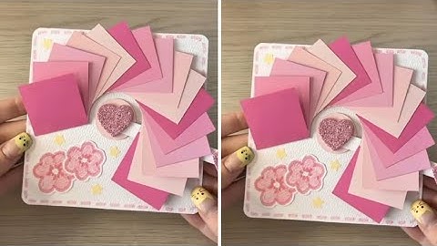 Circular waterfall card tutorial / DIY / paper craft idea/ paper card