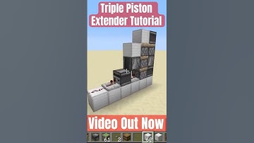 Triple Piston Extender Redstone Tutorial #minecraft