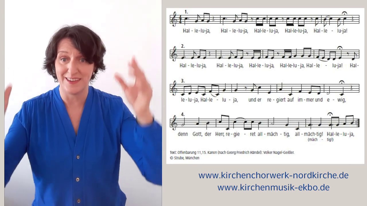 Nr. 1 Halleluja - Einstudierung. Wir lassen uns doch nicht am Singen hindern!