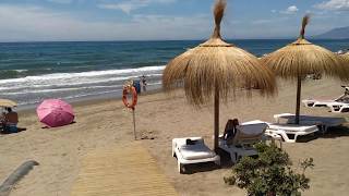 10 minute walk from Camping Buganvilla in Marbella to this beach. Mobile homes for sale from £32,995