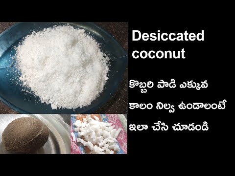 Homemade Desiccated coconut powder||endu kobbari podi in Telugu| Dry kobbari podi in