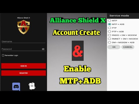 Alliance Shield X Account Create & Enable MTP ADB