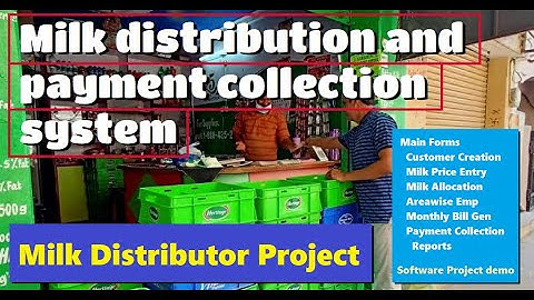Milk Distributor Milk Distribution & Payment Collection System | BCA BE BSc Diploma VB158 #highblix