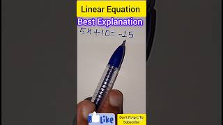 Understanding and Solving Linear Equations Step by Step"#linearequations #equation#easytrick #shorts
