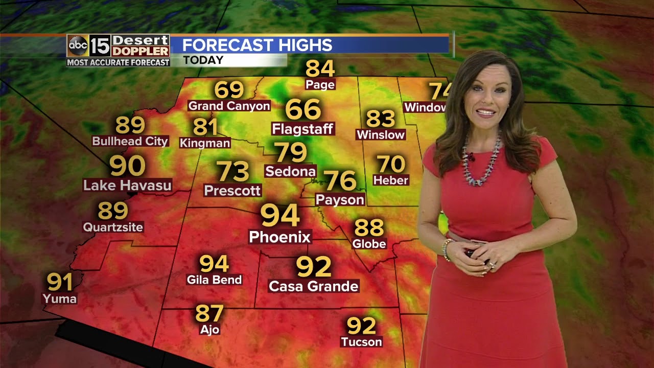 Breezy, warm weather expected for Sunday - YouTube