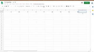 Quartiles On Google Sheets