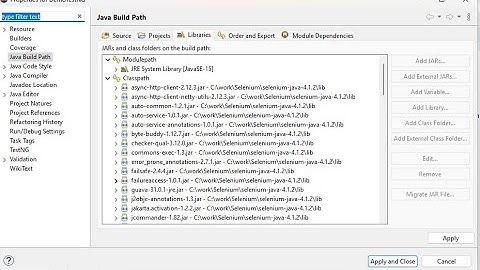 How to add external jars in selenium/ How to configure or import jar files in eclipse project?
