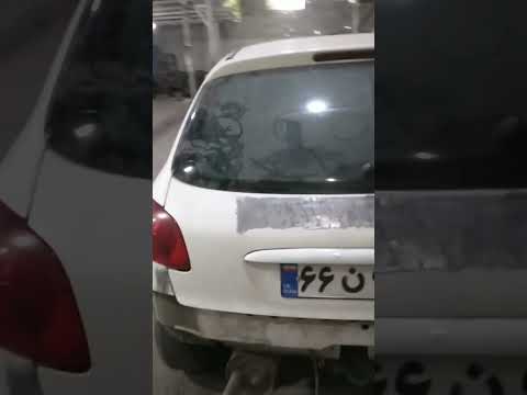 بتونه کاری و نقاشی ماشین پژو ۲۰۶ سفید آموزش گام به گام پارت ۱