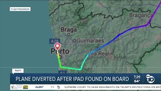 Plane diverted after IPad found onboard?