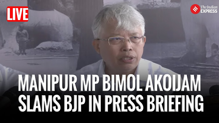 LIVE: Congress MP Angomcha Bimol Akoijam Addresses Media in Imphal on Manipur | BJP | Congress