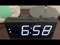 Digital Dual Alarm Clocks for Bedrooms, Large Numbers Display Electric Alarm Clock w Battery Backup
