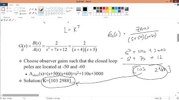 l8v6 Intro to Pole Assignment for closed loop observable system