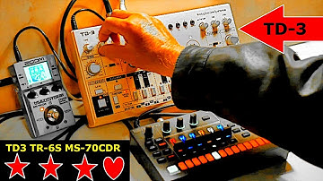 Behringer TD-3 & Roland TR-6S Zoom MS-70CDR Quick Acid Jam