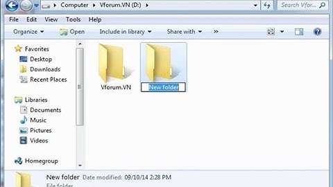 Cách tạo folder trên máy tính