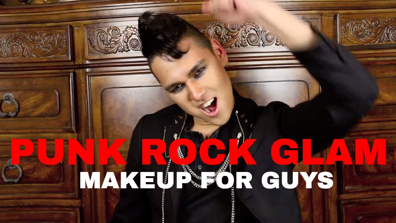 Punk Rock Glam Rebel Makeup For Guys Youtube
