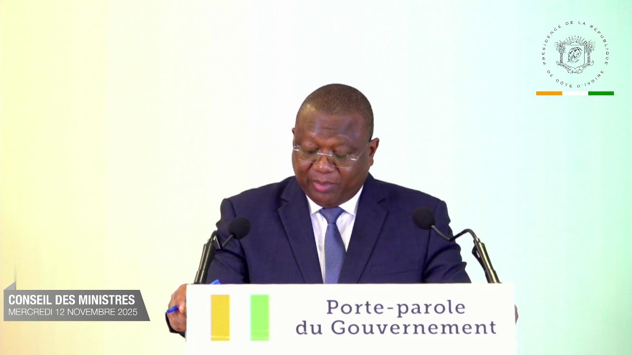 EN DIRECT | Compte-rendu du Conseil des Ministres de ce mercredi 12 novembre 2025.