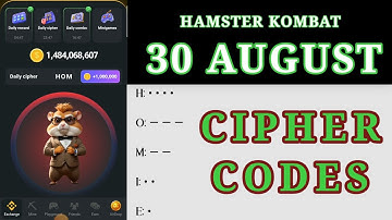 30 August Cipher Codes | Today Cipher Code | Daily Cipher Code | Today Hamster Kombat Cipher Codes