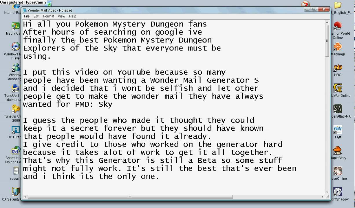 pokemon red rescue team wonder mail generator