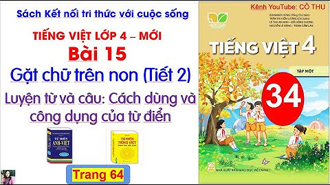 Bài 15 Gặt chữ trên non |Tiếng Việt 4|Tiết 2 Luyện từ và câu cách dùng và công dụng của từ điển| #34