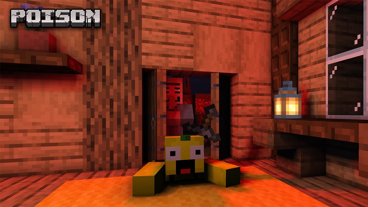 Ce villageois nous a enfermé et il est fou !!!! POISON MAP Minecraft