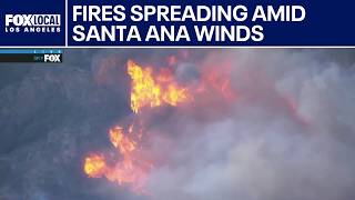 Multiple fires break out across Los Angeles County