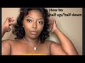 EASY! half up half down on NATURAL hair| CURLY hair
