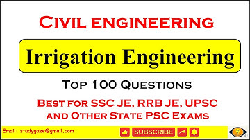 Irrigation engineering objective questions | Civil engineering MCQ | SSC JE objective questions