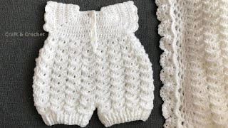 Easy crochet baby romper/ craft & crochet 0805