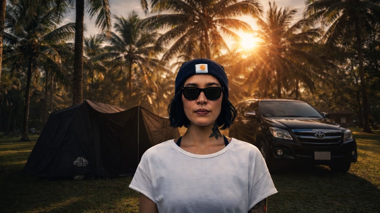 ASMR CAR CAMPING | A Quiet Camp Under Coconut Trees | Unboxing Montana Villa 13 | No Talking