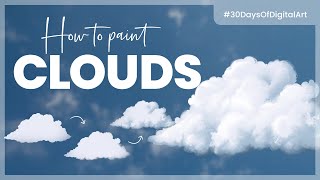 How To Paint Clouds (the easy way!) • 30 Days Of Digital Art 2022 screenshot 3