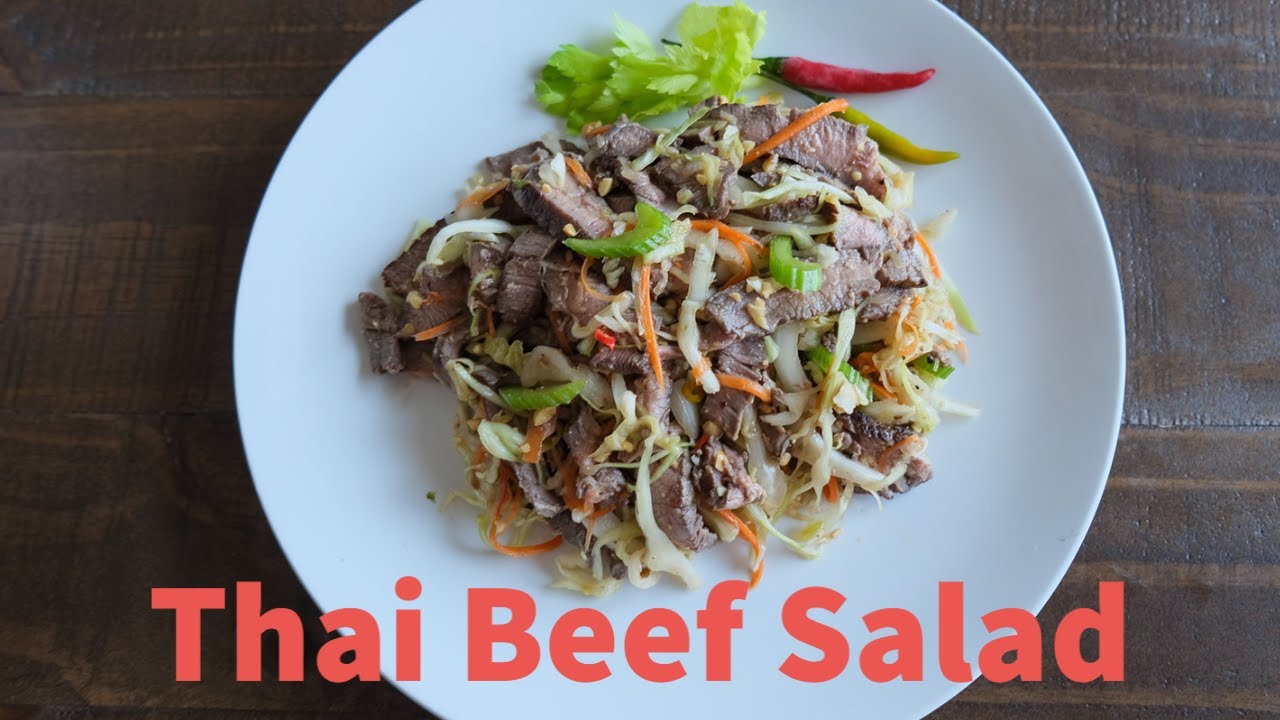 Thai Beef Salad ( Beef and cabbage Salad)  - Episode 241