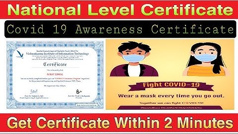 National Level Quiz On COVID 19 Awareness Program I Free Online  Certificate I Digital Classroom