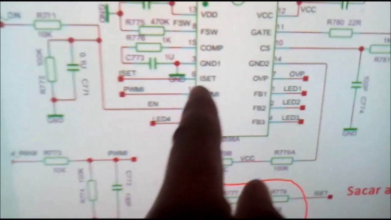 TCL L32D2730 BAJAR TENSION DE LOS LED - YouTube