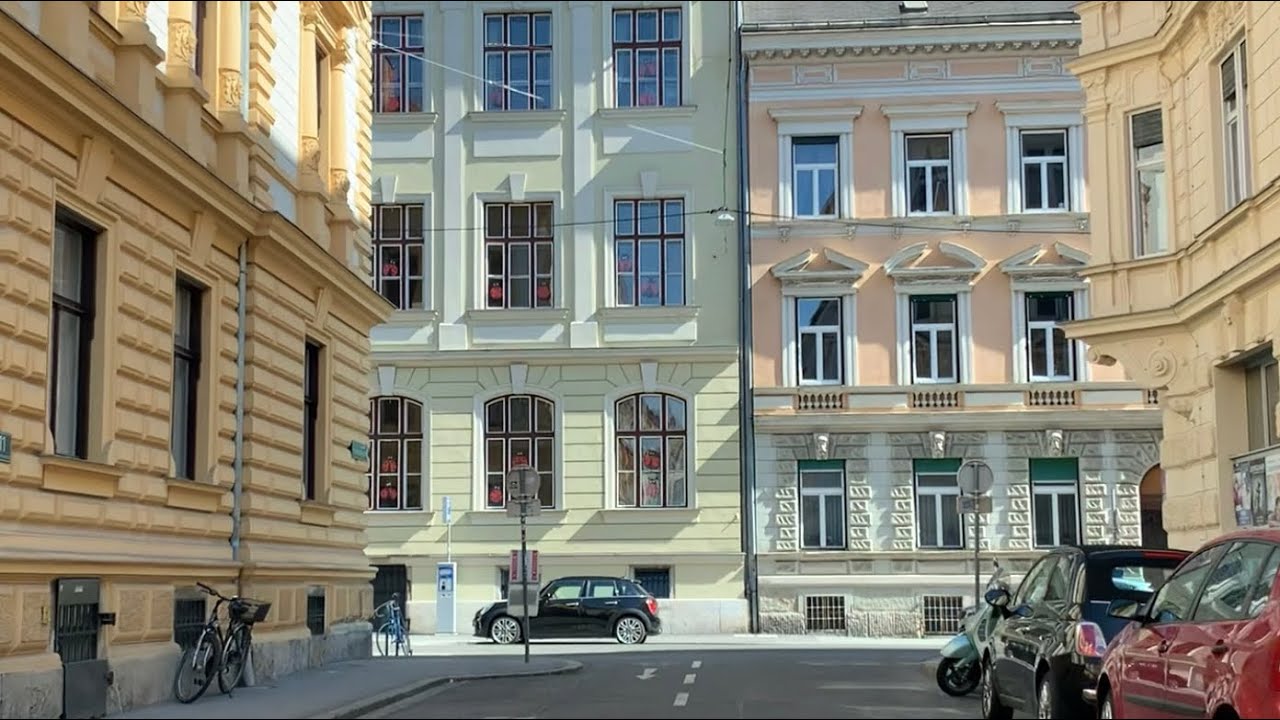 Driving Graz /Austria-Historic buildings in my neighborhood - YouTube