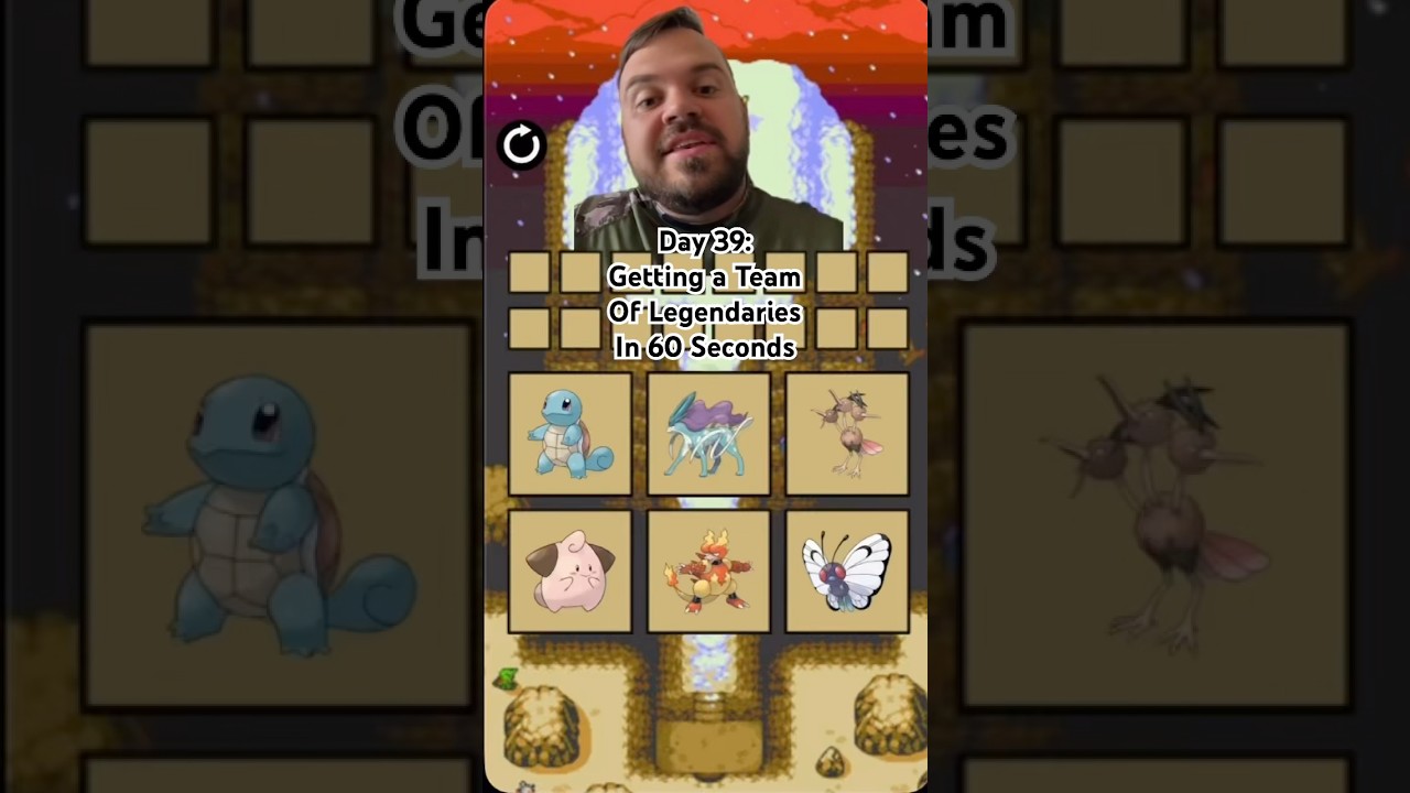 День 39: Получение всех легендарных покемонов за 60 секунд 