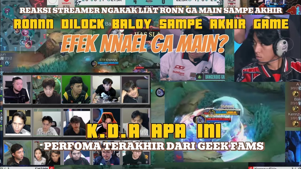 REKASI STREAMER NGAKAK LIAT RONN DILOCK BALOY| PERFOMA GEEK FAMS ...
