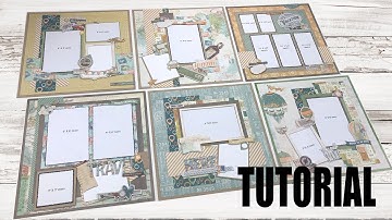 Tutorial | How to Scrapbook | Simple Stories | Simple Vintage Traveller | 6 Pages | Cutting Guide B