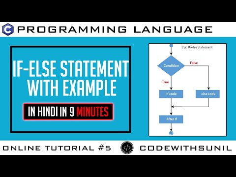 if-else statement in c programming in Hindi with example if-else statement syntax  with flow chart