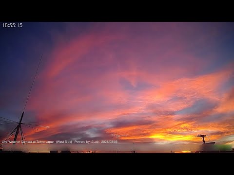 空観察用定点ライブカメラ(東京都大田区/西方向)Fixed point sky observation live camera. (Ota-ku,Tokyo Japan/West direction)
