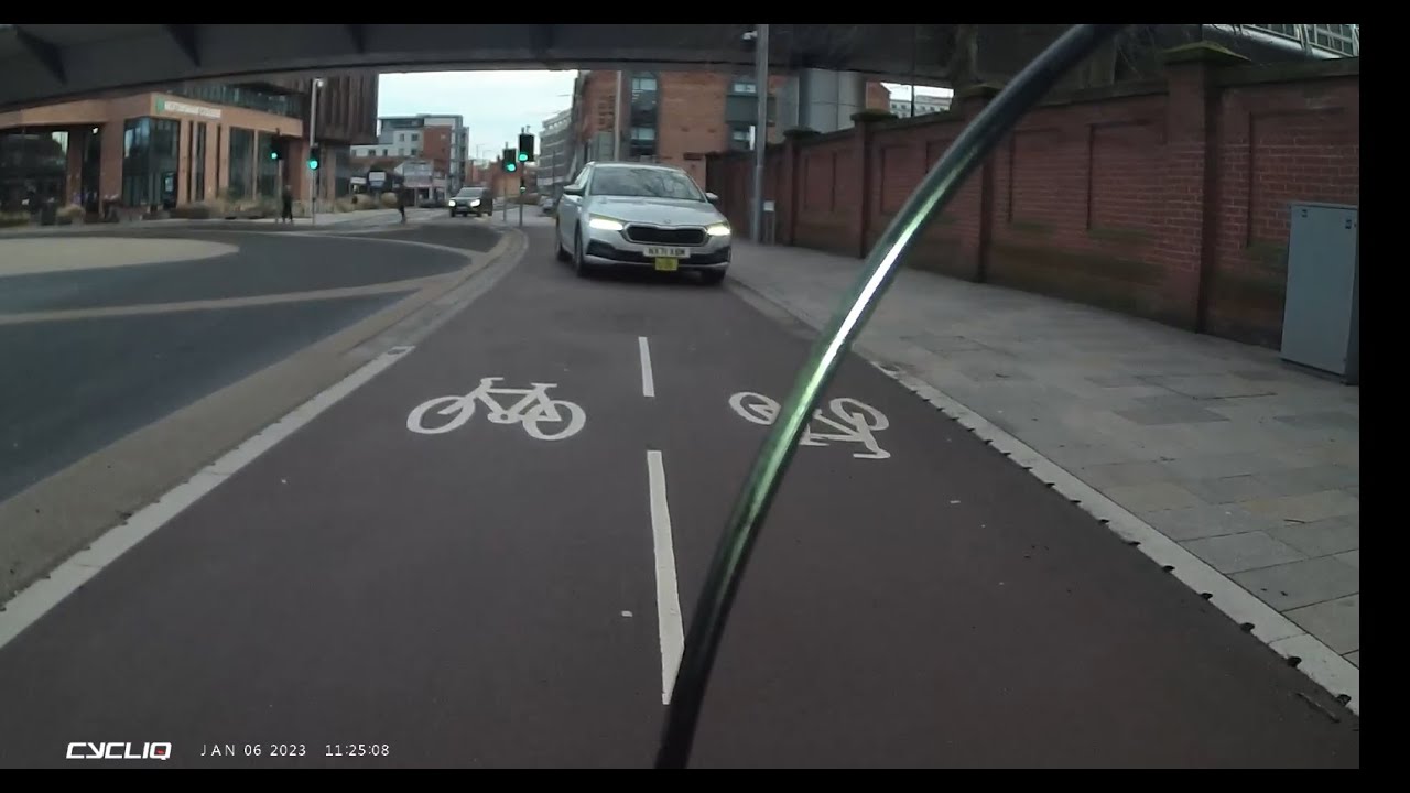 Taxi driver parked in cycle lane