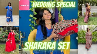 Wedding Special Sharara Set Bandhani Printed With Gota Patti Work Indo-Western Outfit