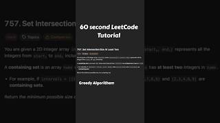 Set Intersection Size At Least 2 LeetCode Tutorial