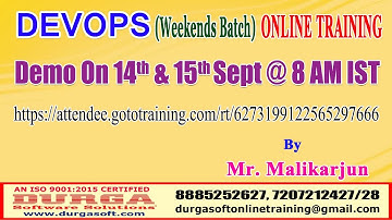 DevOps (Weekends Batch) Online Training in DURGASOFT