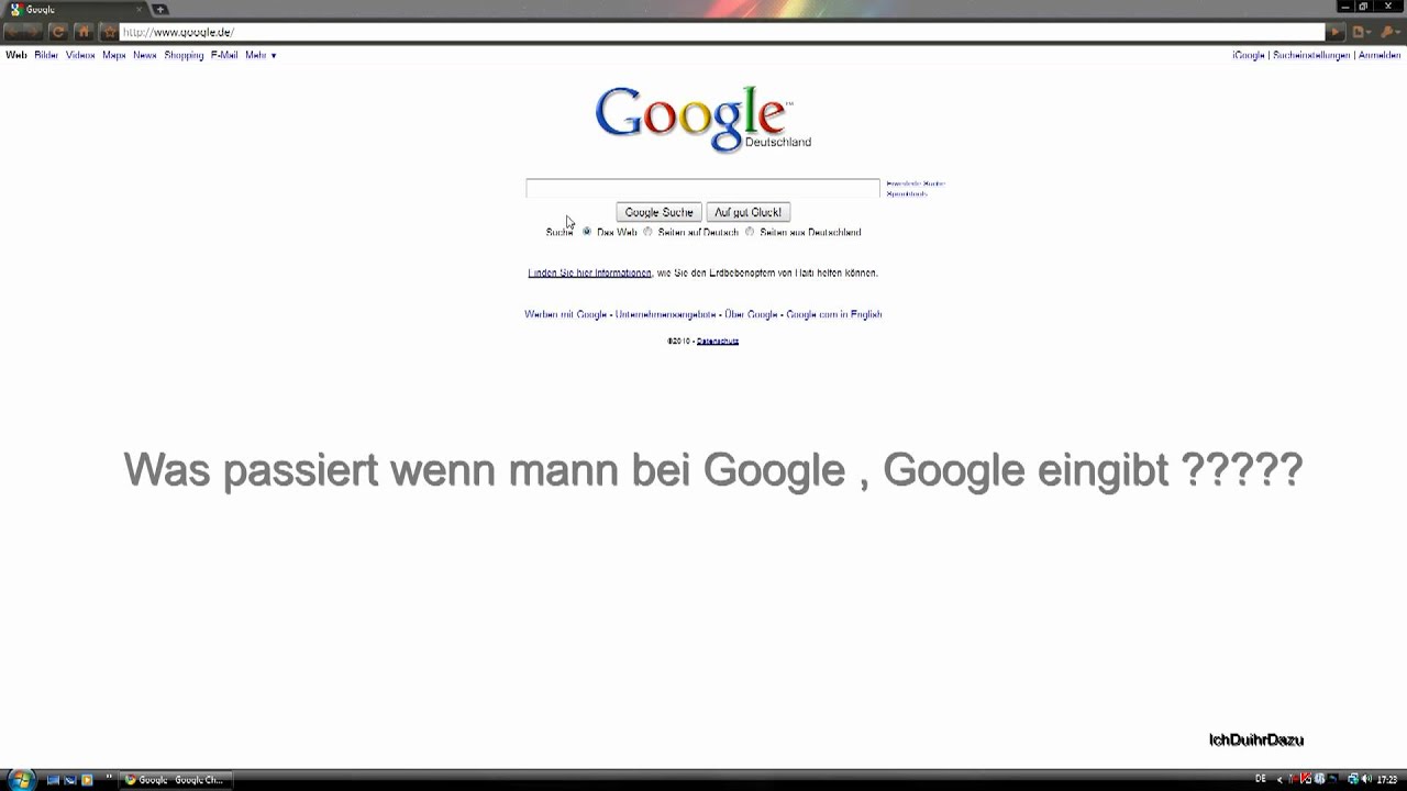 Was Passiert Wenn Man Google Googelt Was passiert wenn mann bei Google , Google eingibt ????? - YouTube