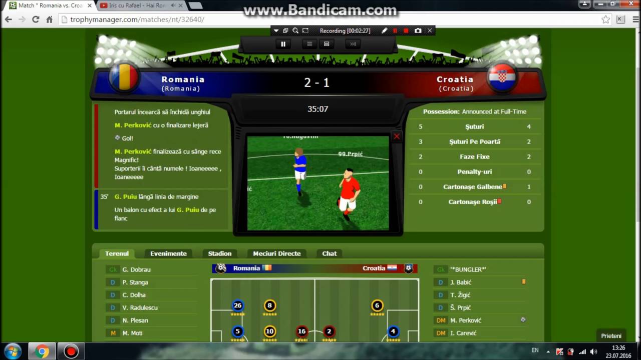 Romania vs Croatia - Trophy Manager World Cup S46 - YouTube