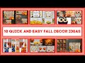10 Easy Fall Dollar Tree DIY Decor Craft Ideas 2020 | Farmhouse, Rustic, Porch Decor And More