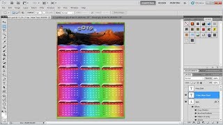 Tutorial Photoshop |Cara Membuat Kalender 12 Bulan Dalam 1 Halaman di Adobe Photoshop screenshot 4